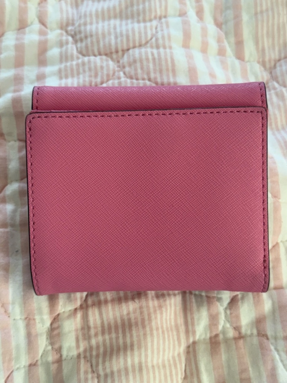 kate spade Pink Saffiano Leather Fold Wallet - Picture 3 of 8